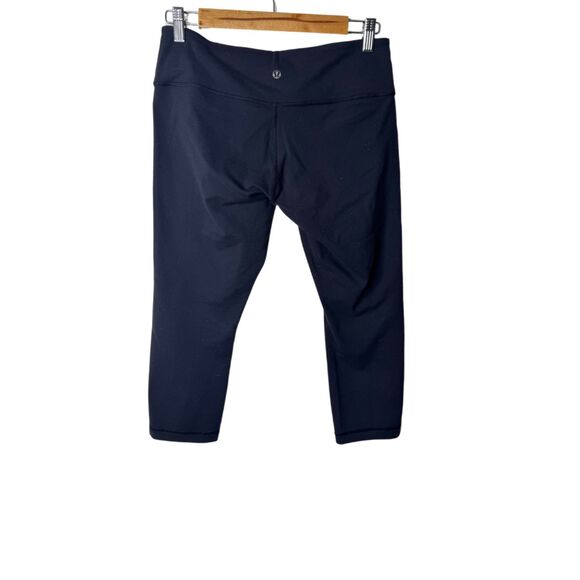 lululemon vintage low rise 21" cropped leggings black size 8 - Picture 2 of 7